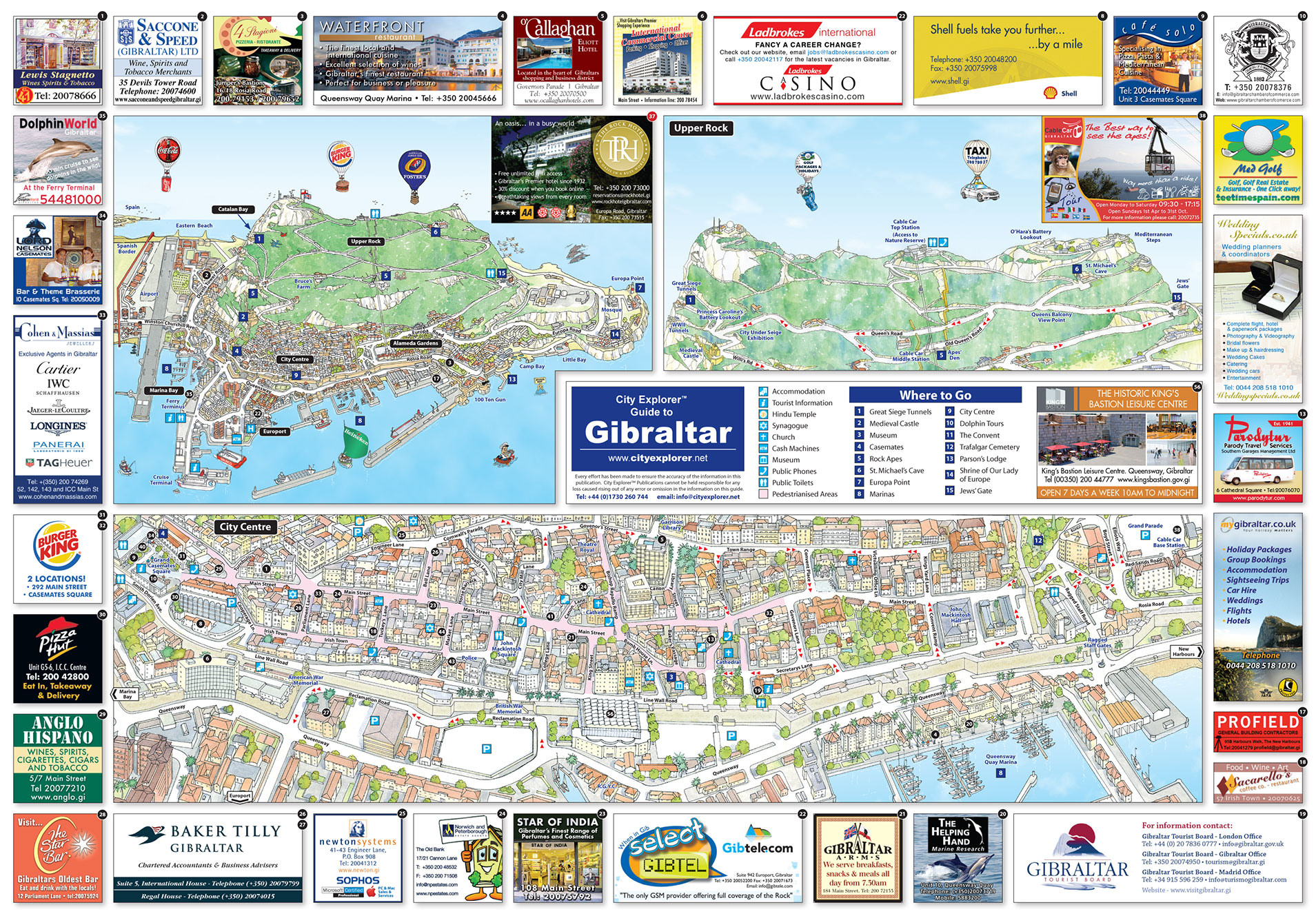 gibraltar tourist map