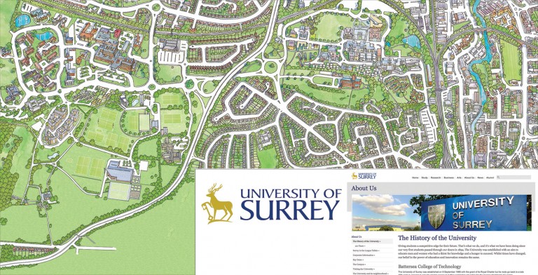 Surrey university map HR - City Explorer